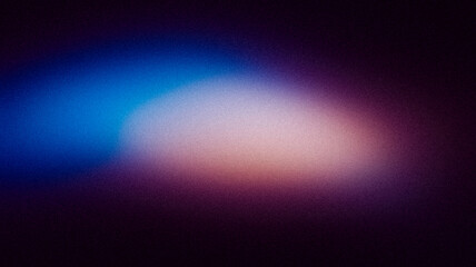 Abstract dark glowing color flow grainy backdrop design, magenta red blue purple black color wave on dark noisy gradient, website header, cover, banner, poster.