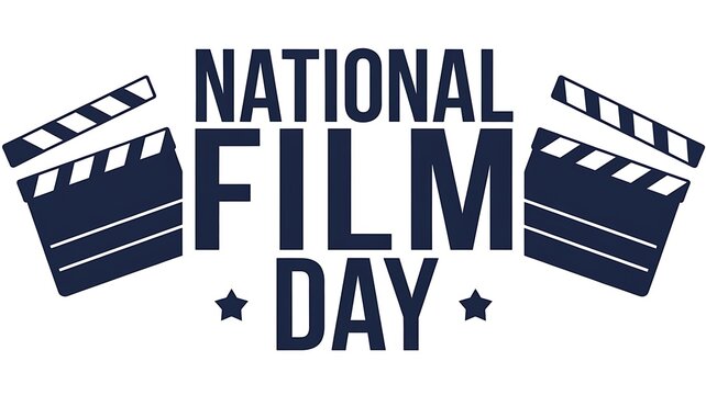 National Film Day with Clapperboard Icons