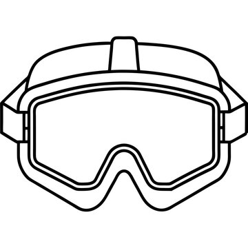 recommend clip art: Line art of safety goggles vector 