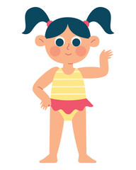 cute girl wearing summer clothes