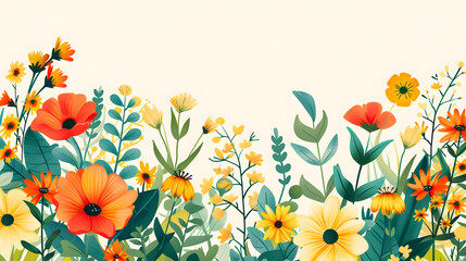 Obraz premium Spring ephemera border backgrounds flower plant 