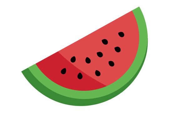 recommend clip art: Watermelon Slice vector | isolated vector silhouette illustration on white background