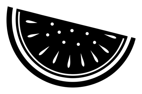 recommend clip art: Watermelon Slice vector | isolated vector silhouette illustration on white background