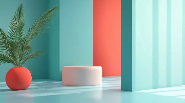 Bold Minimalist Design with Vibrant Colors