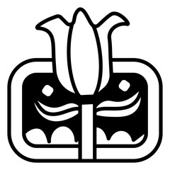 Good things icon, black and white