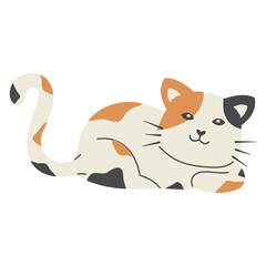 Fototapeta premium Cute Cat Illustration. International Cat Day. Vector Graphic Design.