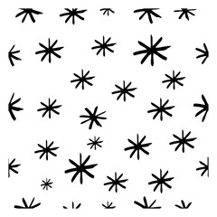 background, star, seamless simple vector hand draw sketch doodle