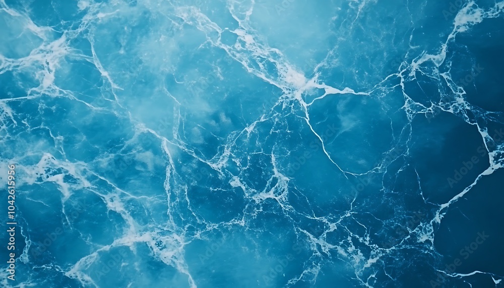 Aufkleber a vibrant blue water surface with intricate patterns and bubbles, creating a dynamic and refreshing 