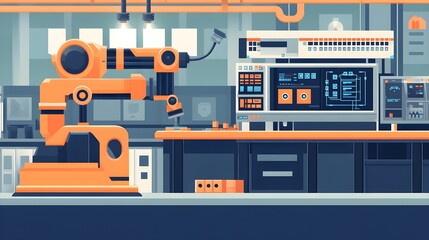 Industrial Robotic Arm Automation Manufacturing Factory Technology