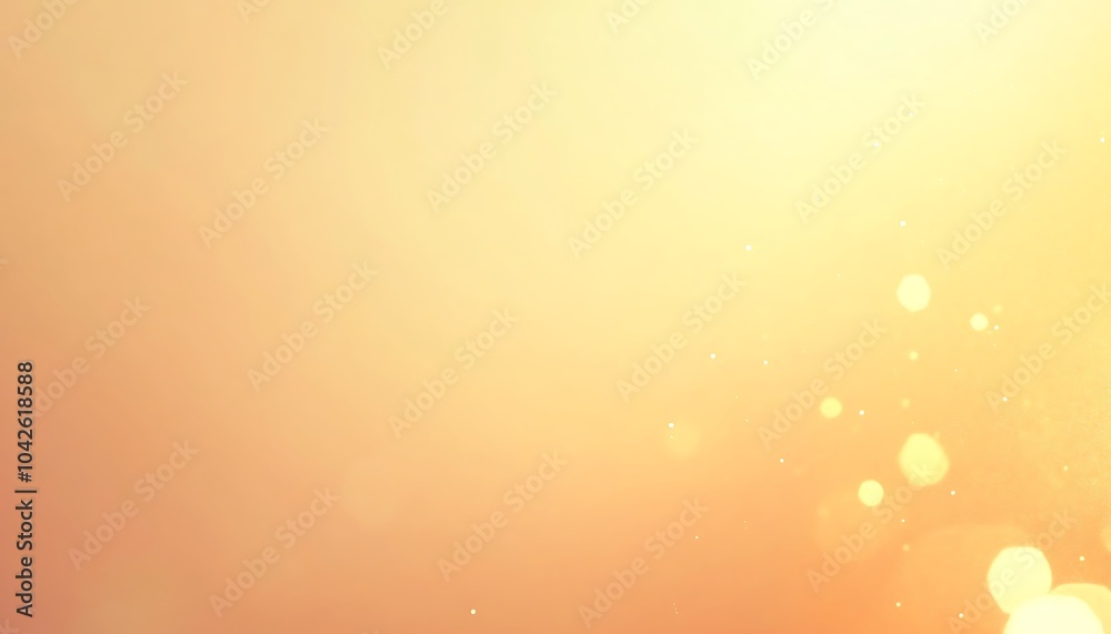 Poster a soft, golden background with glowing orbs, evoking warmth and tranquility, perfect for a calming o