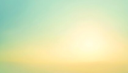 Obraz premium A soft gradient of turquoise to yellow, evoking a serene sunset or dawn atmosphere with a calm, peaceful feeling.