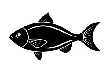 Lemon fish | isolated vector silhouette illustration on white background