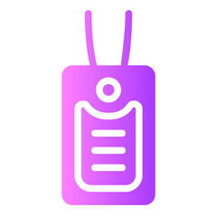 dog tag Gradient icon