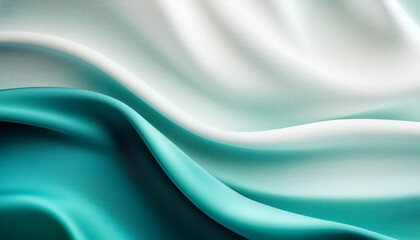 Obraz premium white-to-teal gradient background with a smooth, silky texture evokes calmness and balance. The soft color transition symbolizes tranquility, clarity, renewal, and creative inspiration