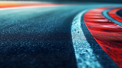 Motorsport Racing UI Background, Asphalt track to Speedway Blur with Racing Stripes, Ideal for App and Website Design Background