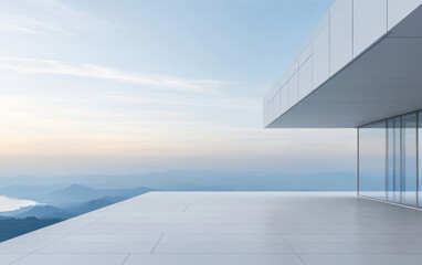 Obraz premium Minimalist modern art building space structure 