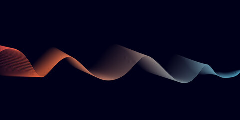abstract wave background. wavy lines blue on dark. Abstract beautiful digital modern magical shiny electric energy laser neon texture with lines and waves. Abstract background design. illustration.