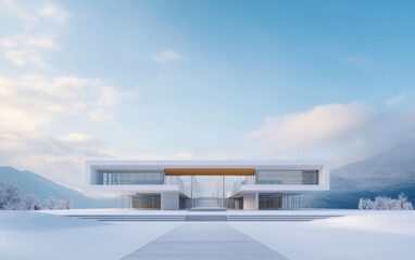 Minimalist modern art building space structure
