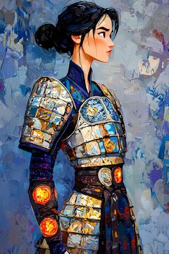 Mulan as a Fierce Warrior