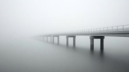 Bridge Disappearing in Fog   Minimalist Landscape Photography