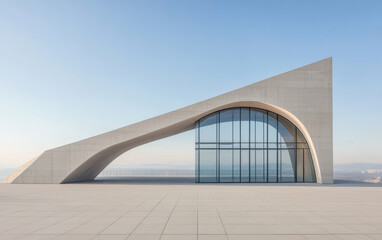 Obraz premium Minimalist modern architecture and spatial structure