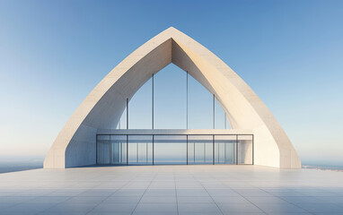 Minimalist modern architecture and spatial structure