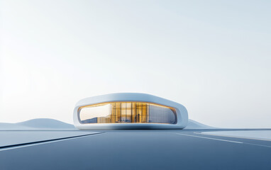 Obraz premium Minimalist modern art building space structure 