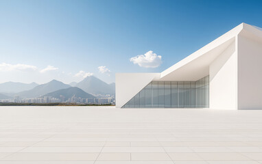 Minimalist modern art building space structure
