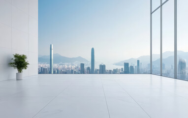 Fototapeta premium Architectural landscape of modern urban skyline