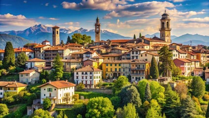 Scenic town of Ivrea in the Piedmont region of Italy , Ivrea, Piedmont, Italy, town, architecture, buildings