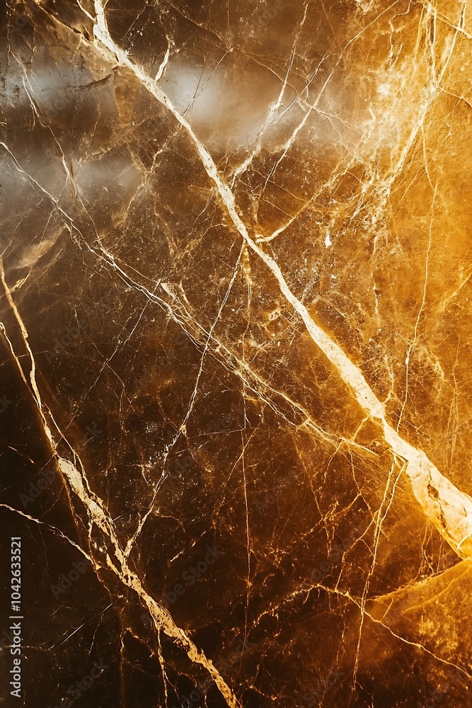 Poster a textured surface featuring a warm, golden hue with distinct veins and patterns reminiscent of poli