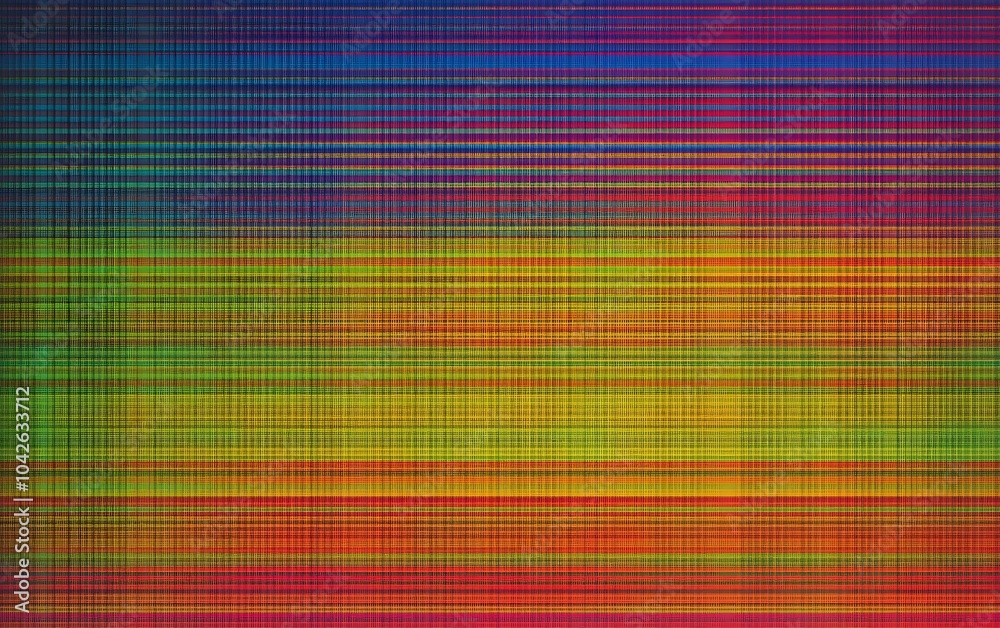 Fototapete A vibrant, abstract design featuring a spectrum of colors and dynamic lines, creating a visual rhythm that captivates the viewer.