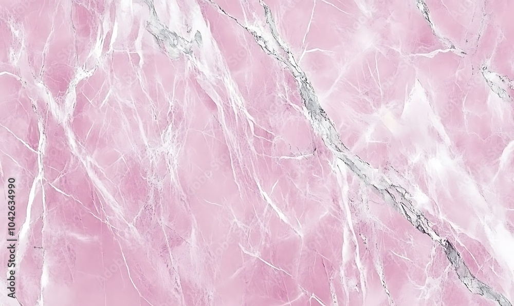 Aufkleber a soft pink marble texture with white veins, creating an elegant and luxurious appearance suitable f