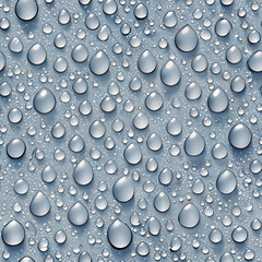 Seamless Transparent Water Droplets with Light Shadows. Perfect for: World Water Day, Nature-themed events, Eco-conscious venues