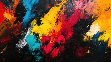 Energetic abstract art with bold strokes and vibrant splashes of color, symbolizing the creativity of modern artistic expression