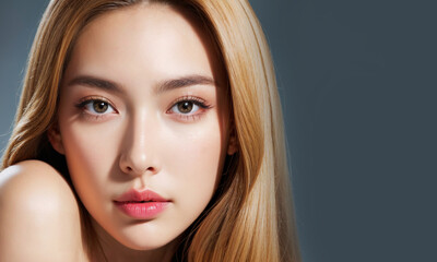 Naklejka premium asian beautiful woman