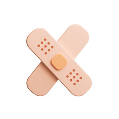 adhesive bandage on white background