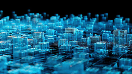 Obraz premium Minimalist x-ray style cityscape