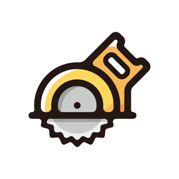 recommend clip art: Circular saw outline icon for graphic design, apps and websites