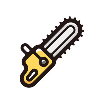 recommend clip art: Chainsaw outline icon for graphic design, apps and websites