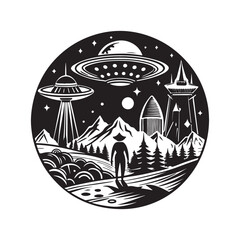 Science Fiction Day vector