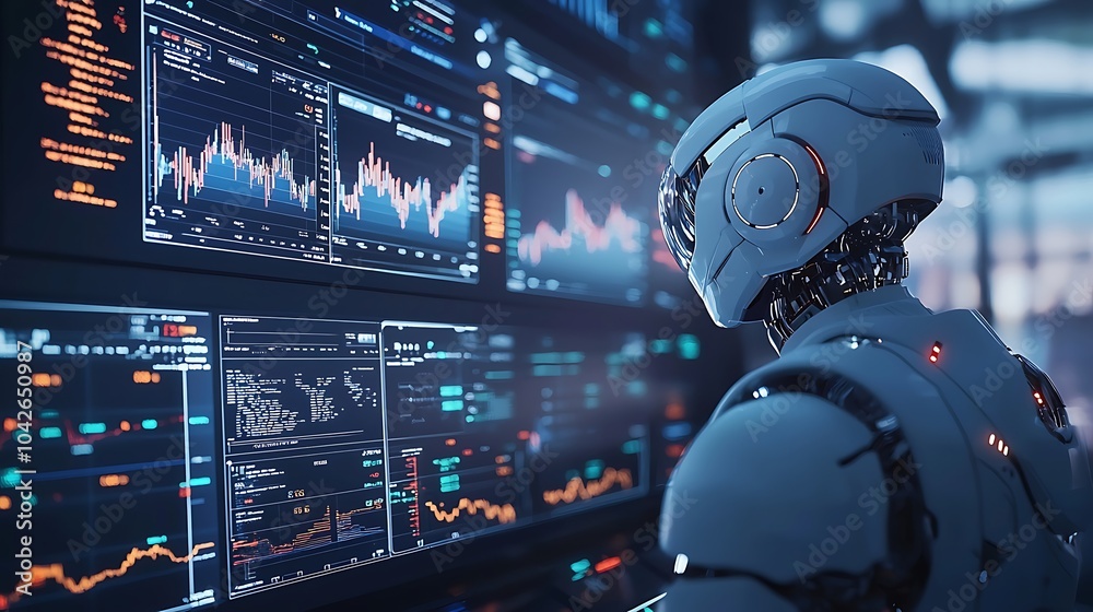 Aufkleber futuristic trading unleashed the rise of ai-powered platforms shaping tomorrow's financial markets