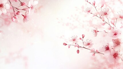 Fototapeta premium Soft Pink Cherry Blossom Flower Background