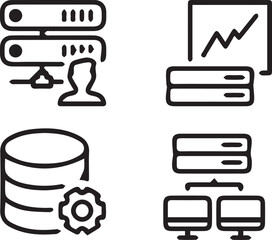 Fototapeta premium Server-icon vectors design 
