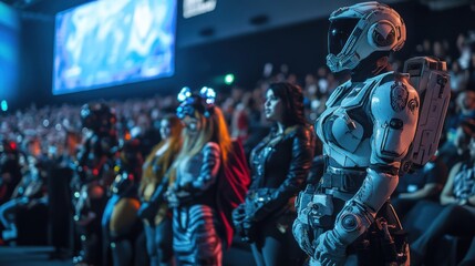 Cosplay and Sci Fi Fans at a Gaming Convention