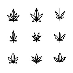 Fototapeta premium set of cannabis icons vector