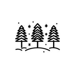 illustration of landscape vector white and black