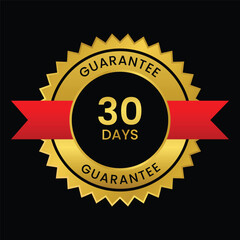 30 days guarantee golden premium design
