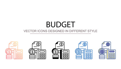 Budget icon design with white background stock illustration