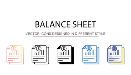 Balance Sheet icon design with white background stock illustration